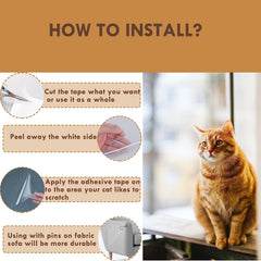 10pcs Cat Training Tapes Anti Scratch Cat Deterrent Tape Indoor Furniture Protec