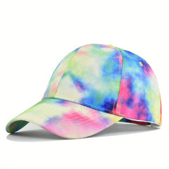 Tie Dye Gradient Multicolor Baseball Cap Men Cotton Outdoor Summer Sun Dad Hat