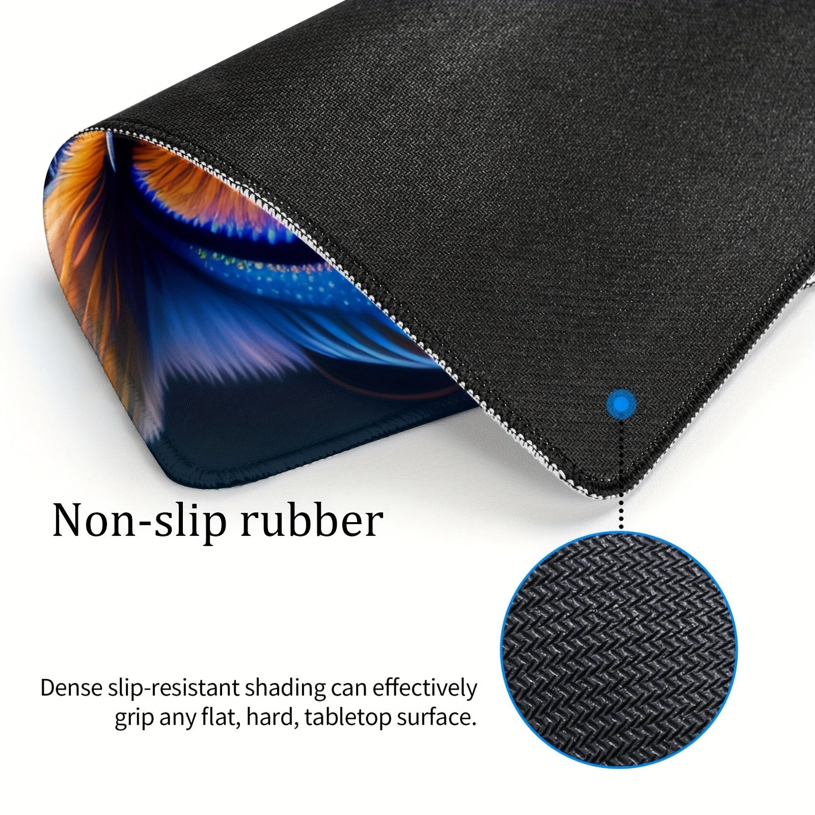 Colorful Owl Pattern Square 20x24cm Gaming Mousepad Home Office