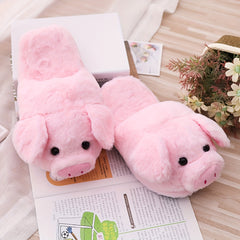 Women's Fluffy Novelty Slippers Plush Indoor Shoes Bedroom Mute Slippers