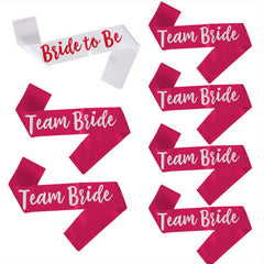 Bridal Belt Sash Bachelorette Party Ribbon Set Bride To Be Sash