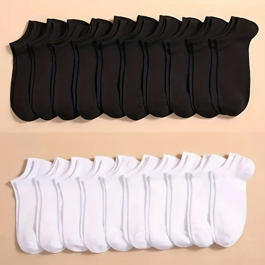 10 Pairs Casual Thin Breathable Low Cut Socks for Men & Women