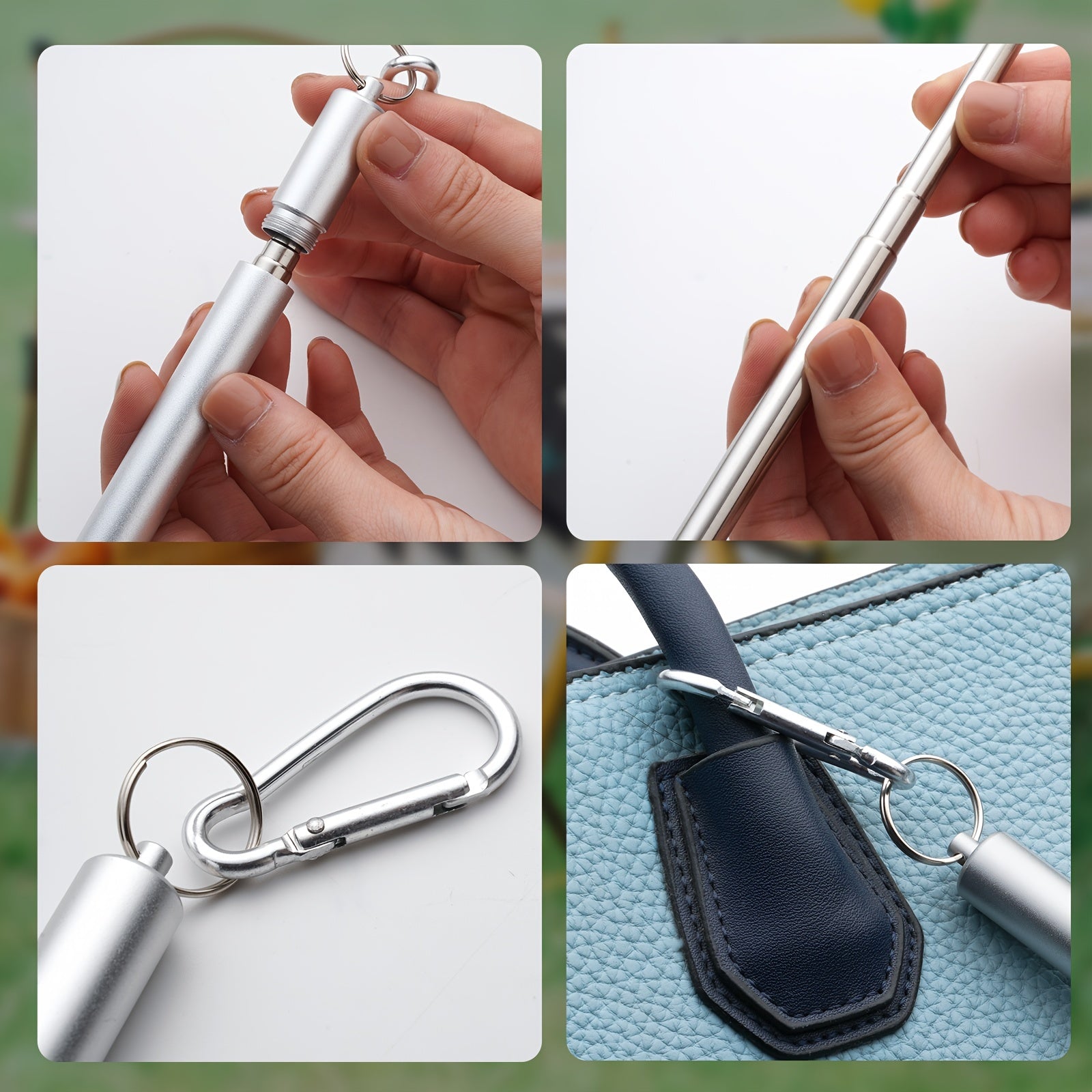 Portable Telescopic Straw Set Stainless Steel