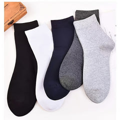 5Pairs Men's Cotton Anti Odor Crew Socks
