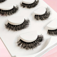 4 Pairs 8D Faux Mink False Eyelashes Fluffy Wispy Thick Eye Lashes