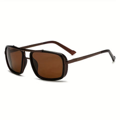 Men's Retro Steampunk Sunglasses Polarized UV400 Protective