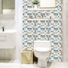 10 Pcs Mosaic Tile Sticker PVC Wallpaper Kitchen Bathroom Decoration