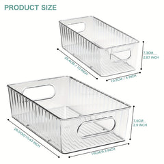 10pcs Stackable Refrigerator Organizer Bins Clear Kitchen Container