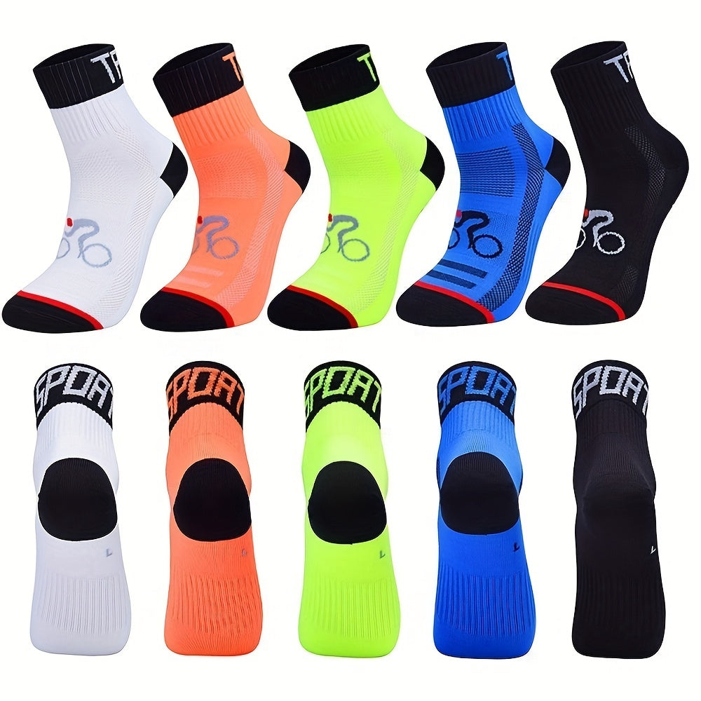 3 Pairs Non Slip Nylon Socks for Cycling Running Fitness Sports