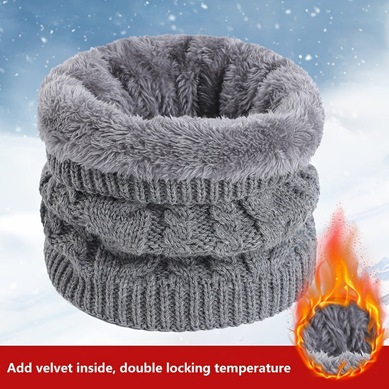 Men's Solid Neck Cover Warm Winter