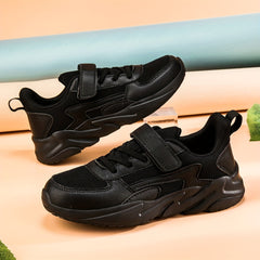 Boys Anti Skid Skate Shoes w/ Hook Loop Fastener & Breathable Mesh