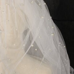 Classic Pearl Bridal Veil Vintage Style Hand Wash Wedding Accessory for Brides