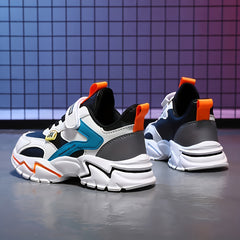 Kids Block Hook And Loop Sneakers with Letters Decoration