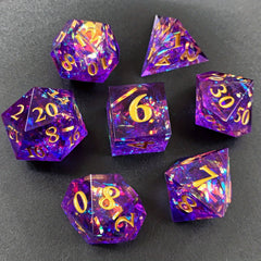 Resin Colored Stripes Dice Multifaceted Game Dice