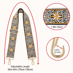Vintage Pattern Bag Strap Reusable Adjustable Shoulder Bag Strap