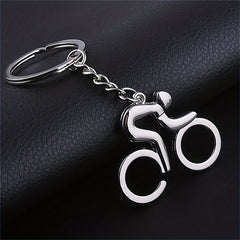 Sports Cycling Bicycle Pendant Keychain Alloy Keyring