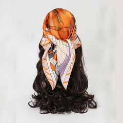 Retro Silk Scarf Small Hairband Square Scarf Headscarf Hair Decoration