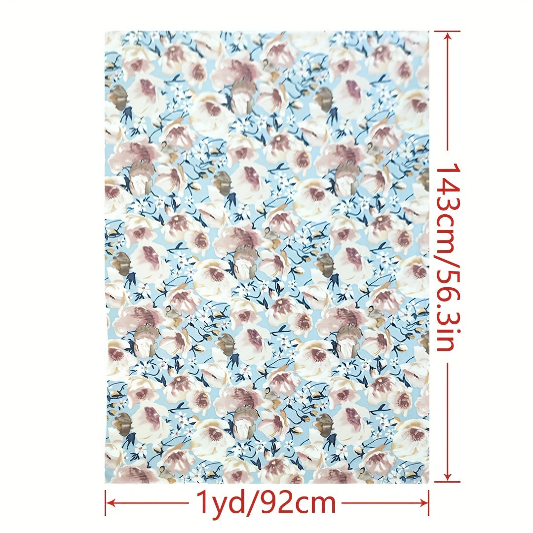 1pc Faux Cotton Fabric Diy Cloth Dress Fabric 1yard Cut Size
