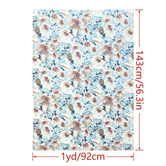 1pc Faux Cotton Fabric Diy Cloth Dress Fabric 1yard Cut Size