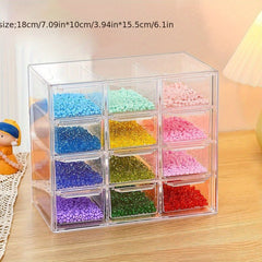 DIY Beads Jewelry Storage Display Box Clear Practical Supplies