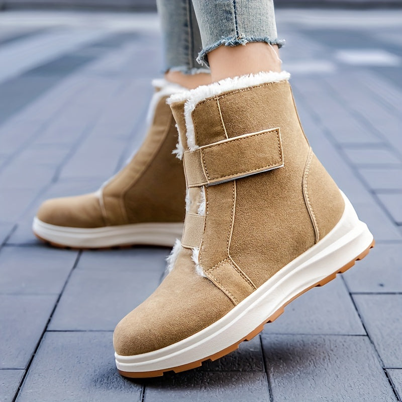 Warm Plush-Lined Snow Boots - Winter Outdoor Thermal Footwear