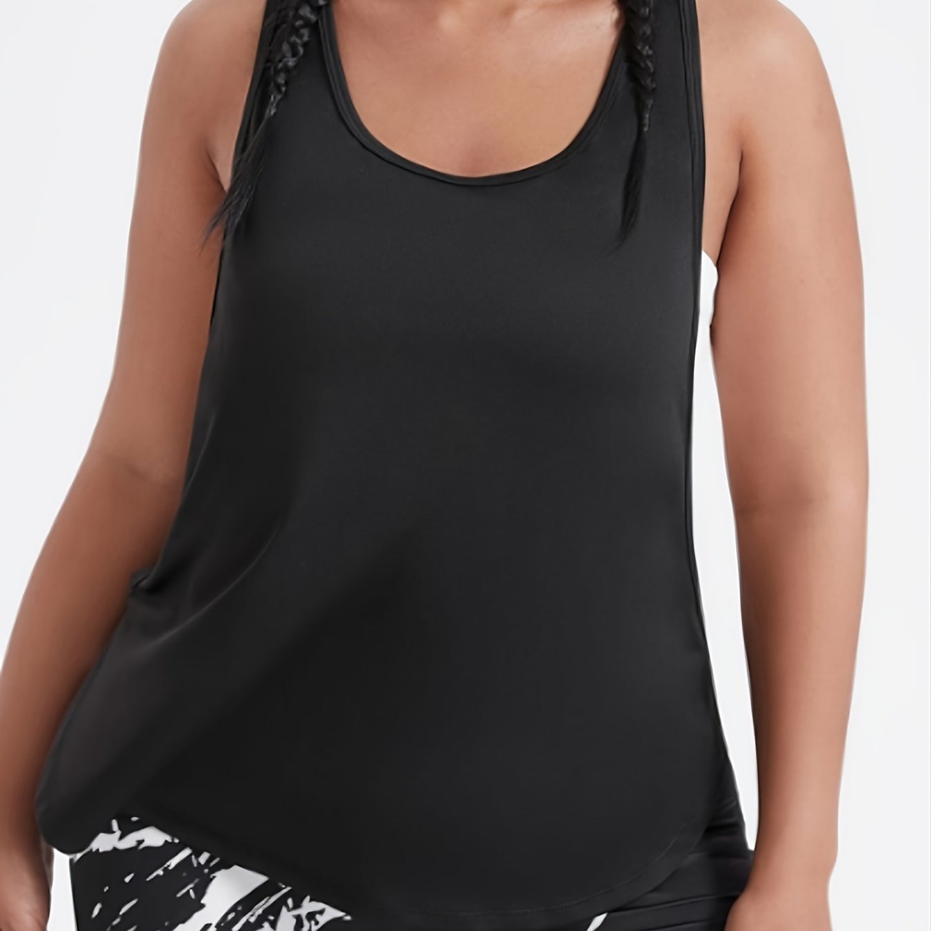 Solid Activewear Tank Tops Semi Sheer Workout