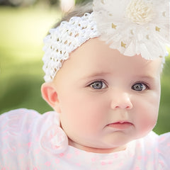 Mesh Flower Baby Headband for 0-2 Years