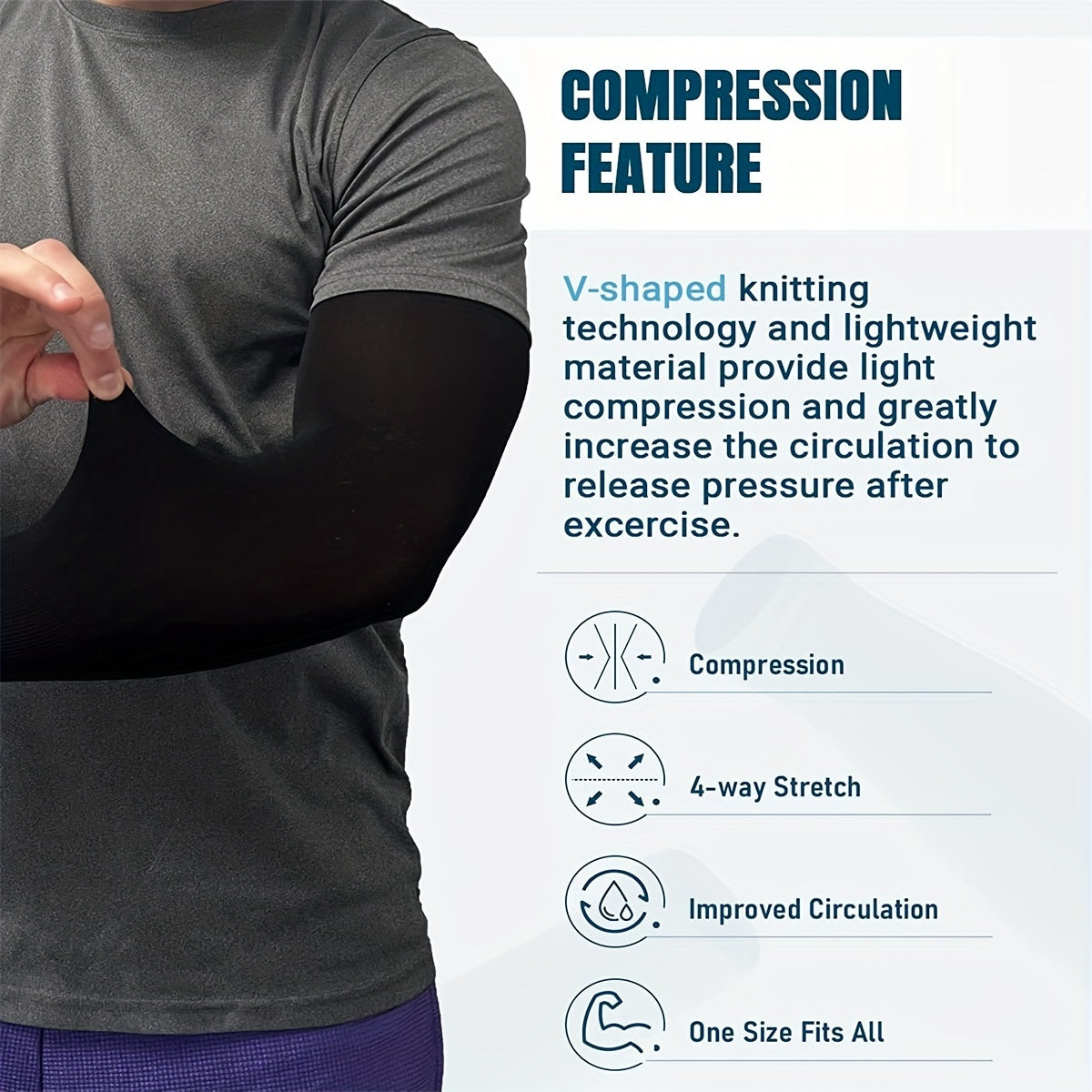 Peabownn Cooling Arm Sleeves UV Protection Compression Moisture Wicking