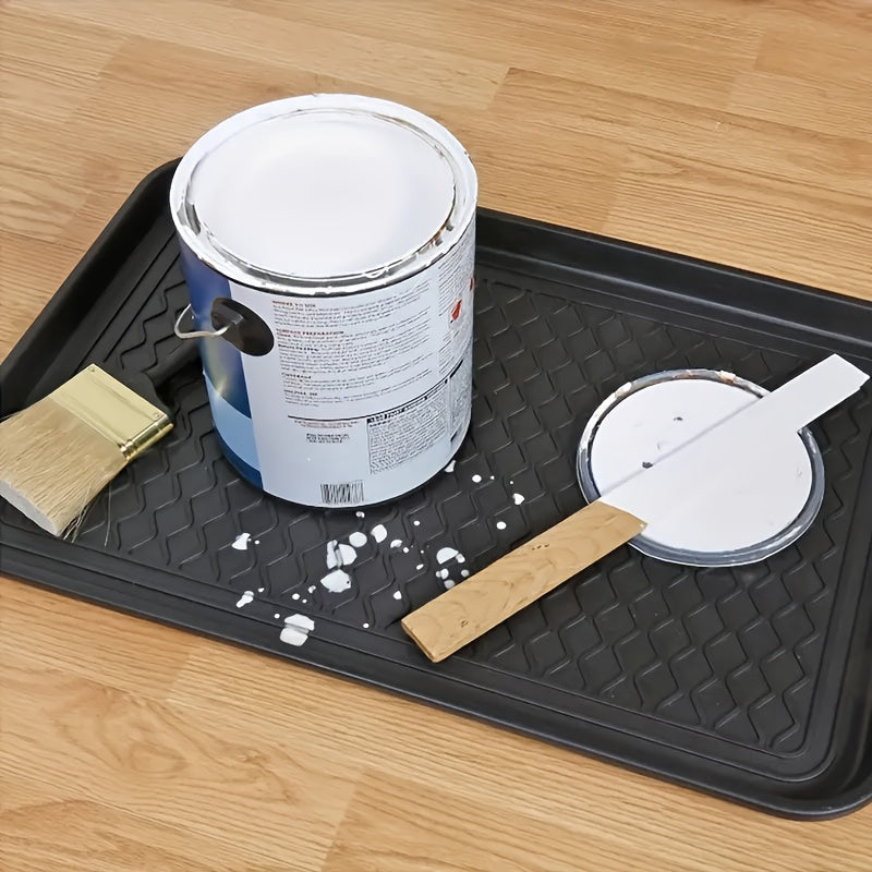 Shoe Tray With Mat For Entryway Pet Food Bowl Storage Tray