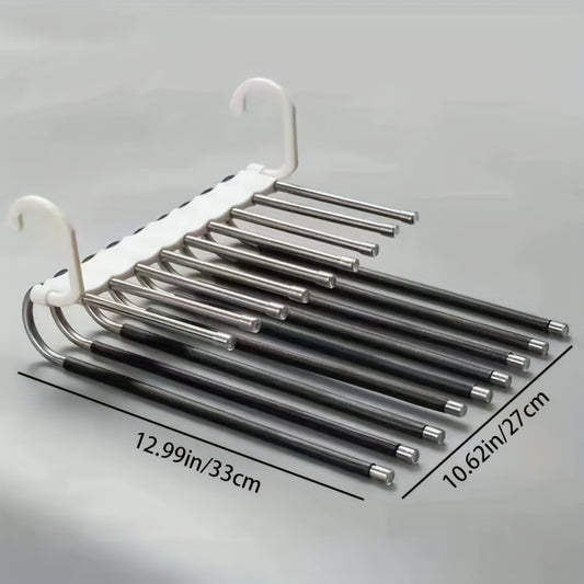 9-Layer Hanger Organizer Non-Slip Styling Trouser Coat Folding Storage