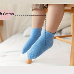 6Pairs Baby Cotton Non slip Ankle Socks For Spring Summer Autumn