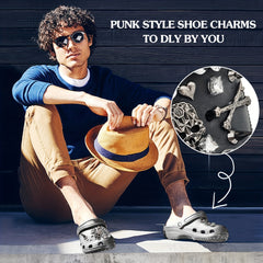 22pcs Gothic Shoe Charms for Clogs Garden Shoes Decoration Adults
