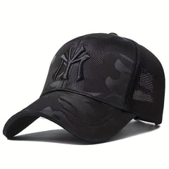 Embroidery Hip Hop Trucker Hat Mesh Baseball Cap Camo Sunshade Dad Hat