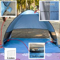 Automatic Waterproof Camping Tent for Hiking and Backpacking