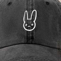 Bunny Outline Denim Baseball Cap