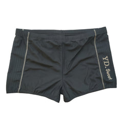 Men's Alphabet Pattern Boxer Swim Trunks High Stretch Swimwear