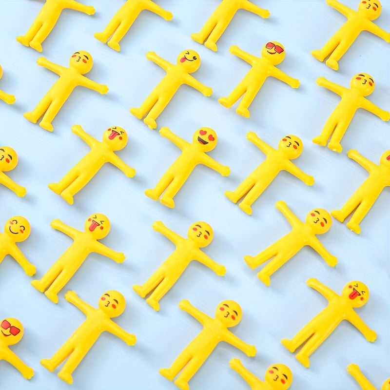 22pcs Yellow Figure Toys Soft Rubber for Christmas Party Decorations
