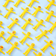 22pcs Yellow Figure Toys Soft Rubber for Christmas Party Decorations
