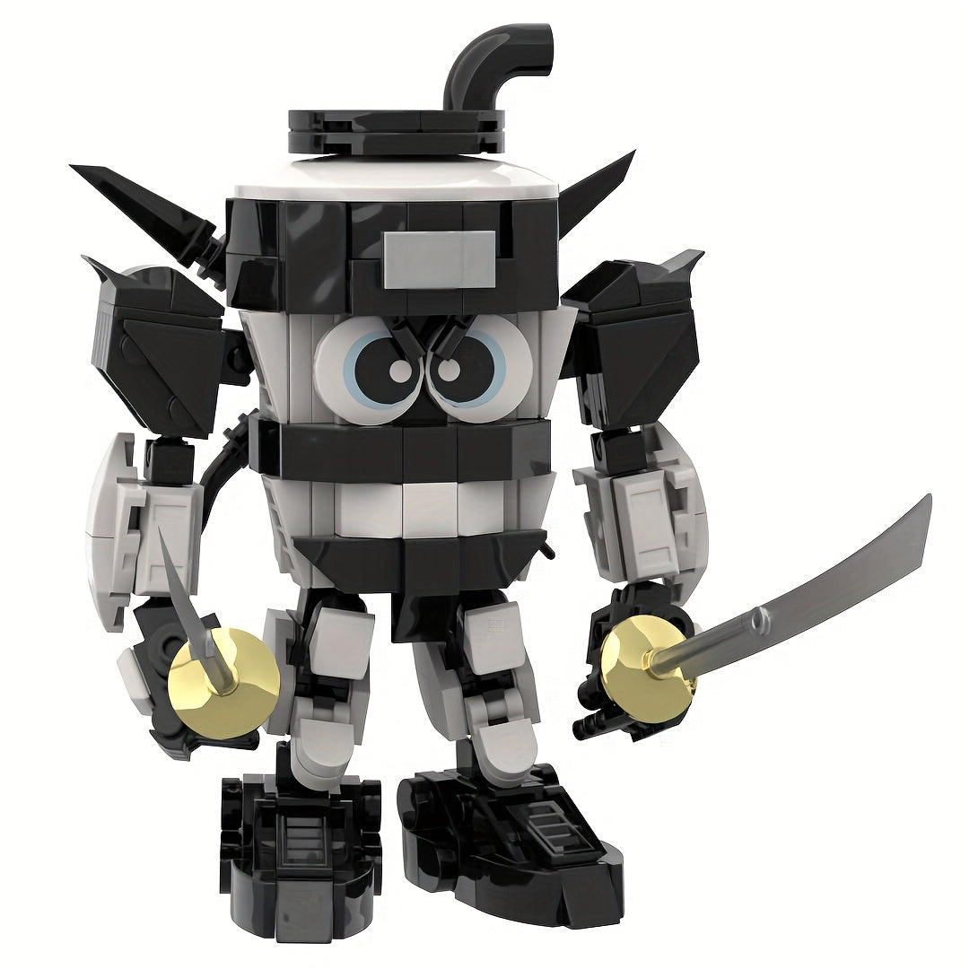 Mythical Samurai Mech Building Kit MOC Fantasy Warrior Model DIY Display Gift