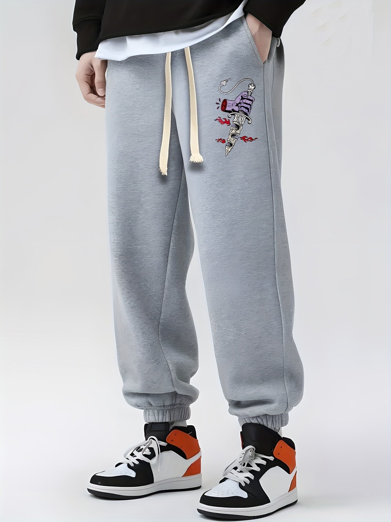 Men's Drawstring Sweatpants Loose Fit Casual Joggers