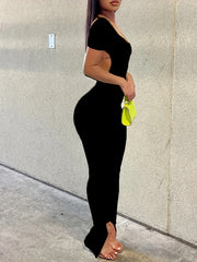 Sexy Backless Long Sleeve Bodycon Jumpsuit