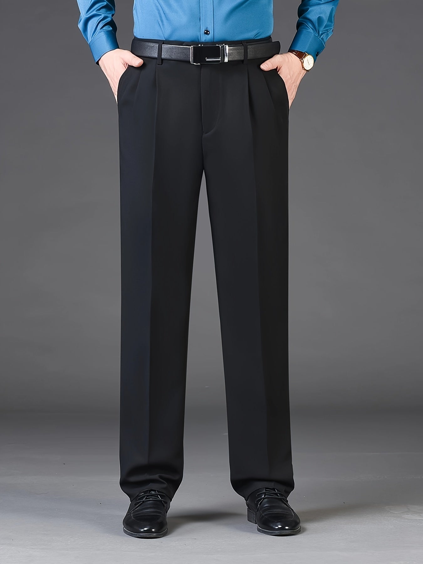 Men's Formal Solid Dress Pants For Business