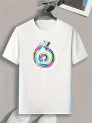 Colorful Circle Print Men's Graphic T shirt Casual Comfy Tees For Summer