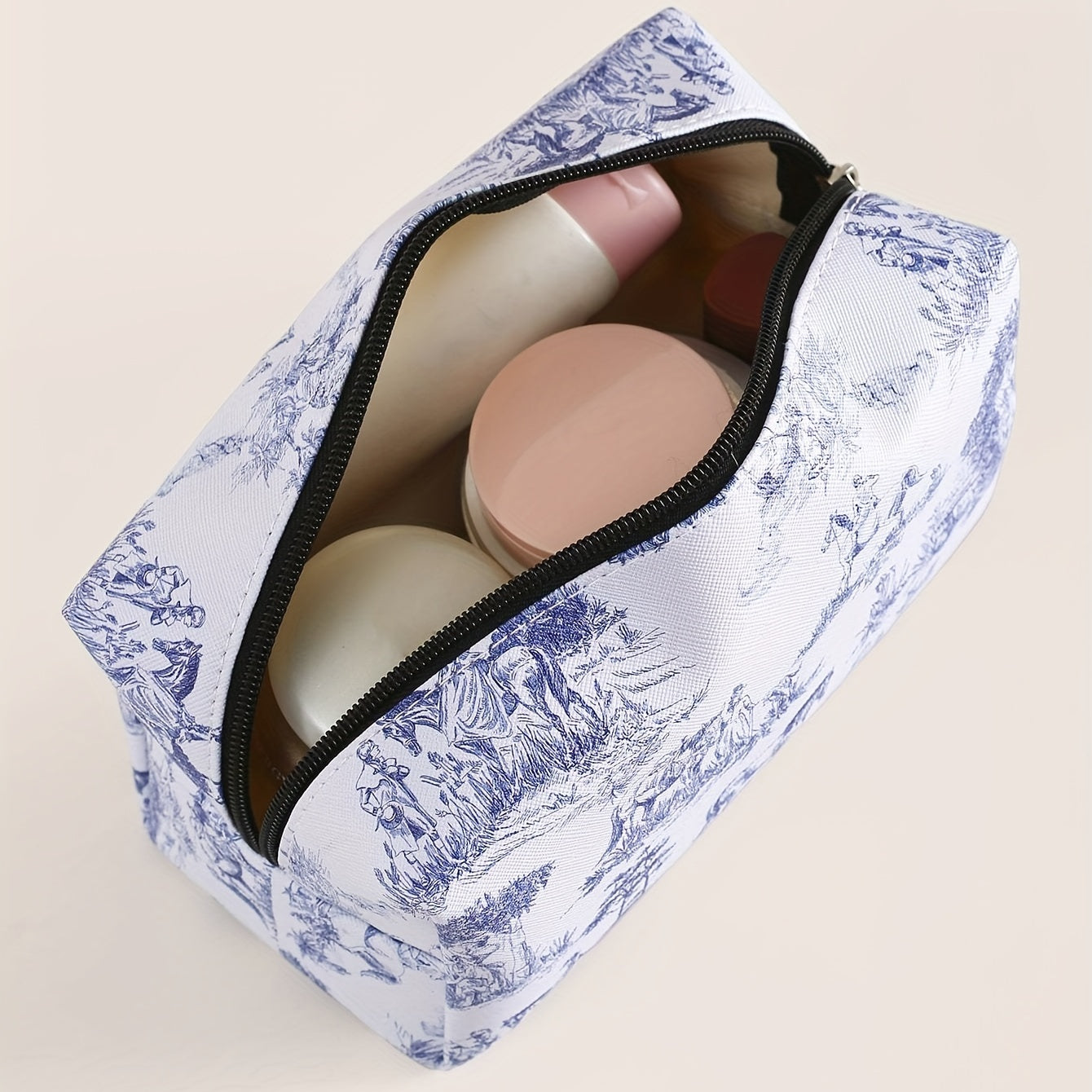 Horse & Figure Makeup Bag Toiletry Bag For Women Small Travel Cosmetic Pouch