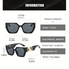 Y2K Block Cat Eye Sunglasses UV400