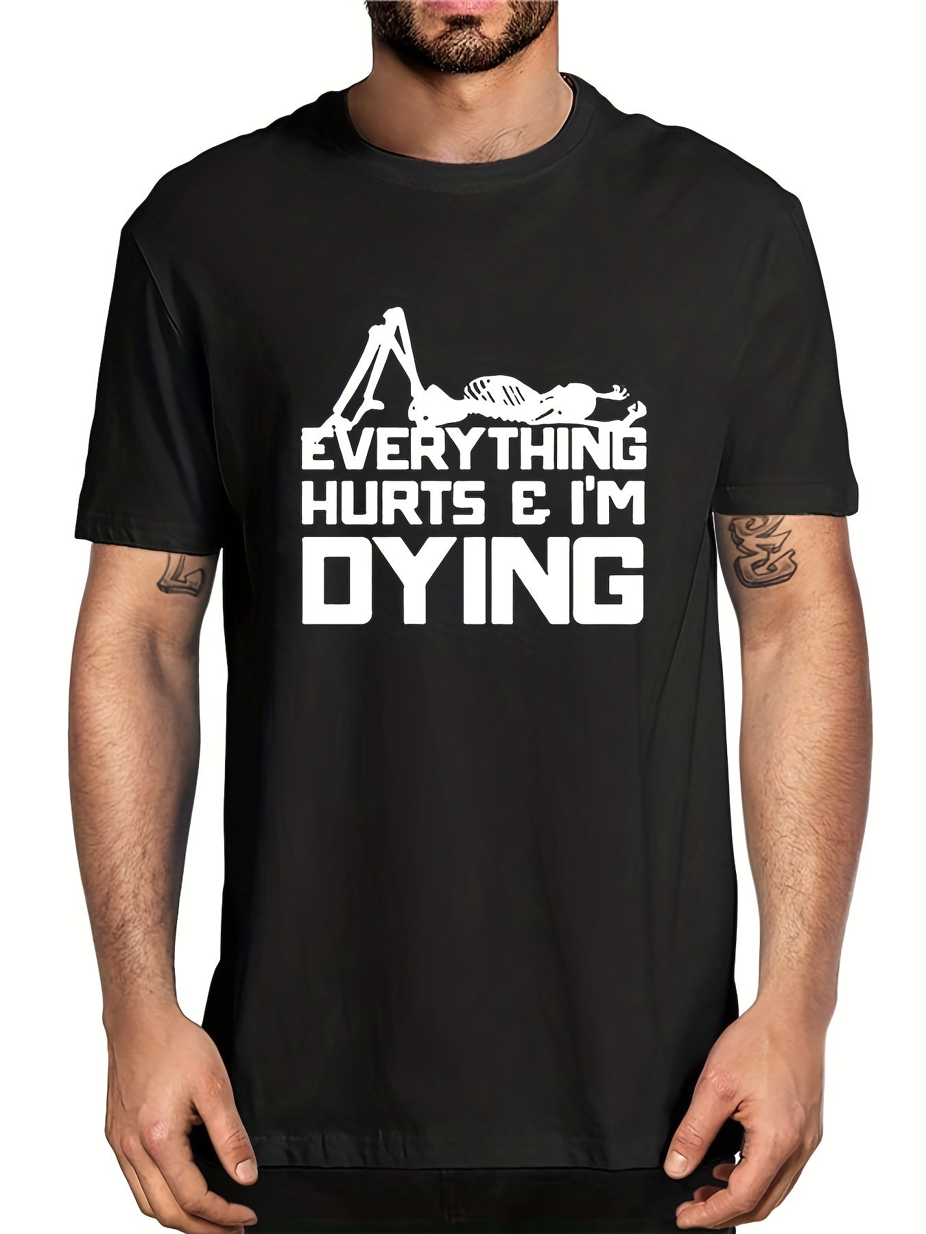 Men's Letter Print T Shirt: Stylish & Comfortable Summer Wear