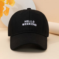 Men's Block Hello Weekend Embroidered Baseball Cap