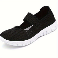 Women's Braided Walking Shoes Comfortable Slip On Casual Sock Shoes