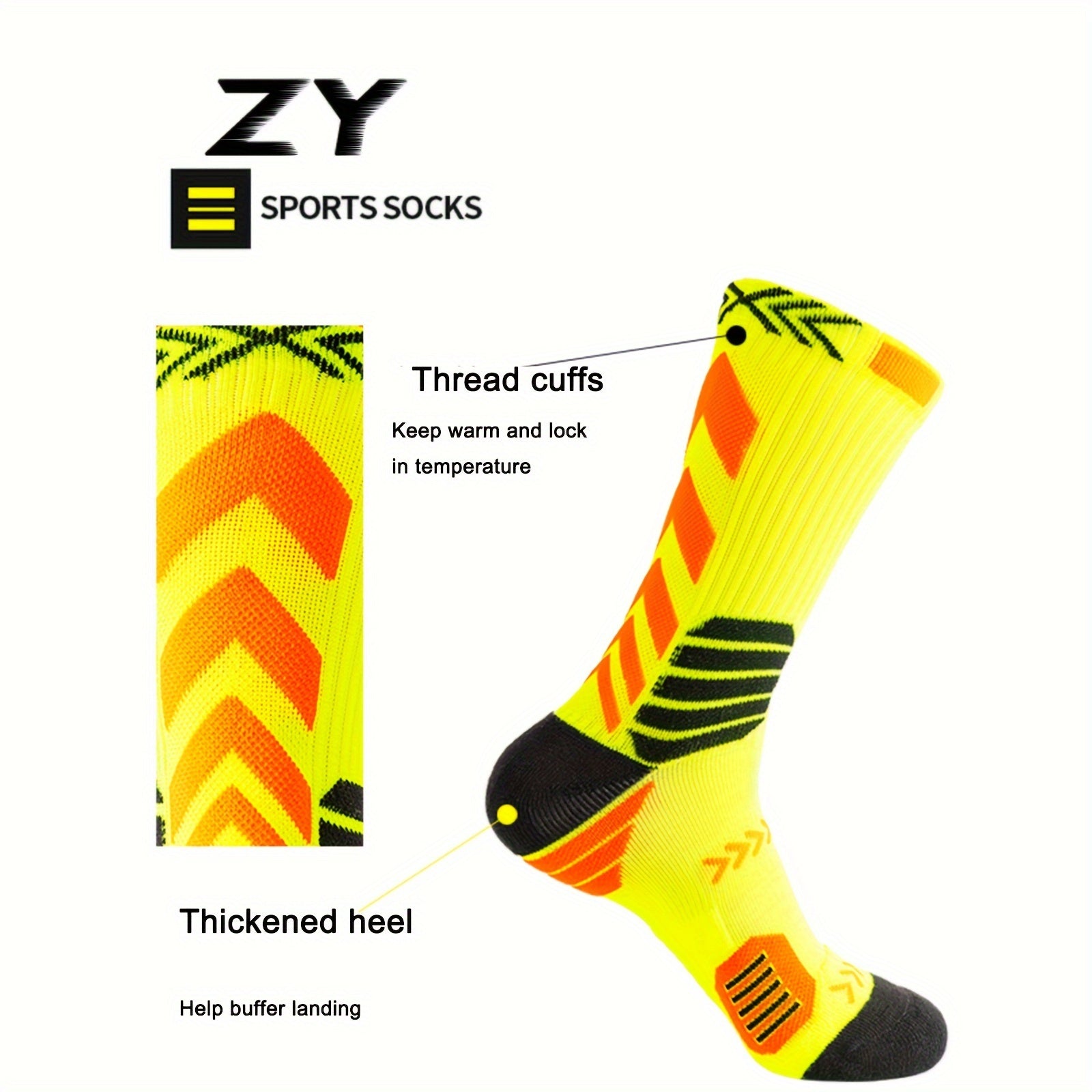 Long Basketball Socks Thickened Shock Absorption Sports Socks