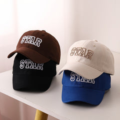 Boys Casual STAR Baseball Cap Embroidery Outdoor Accessory